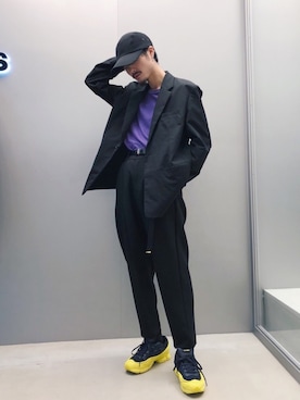 「lot holon（ロットホロン）のアイテム（テーラードジャケット）」を使った、KOU SUEMATSUさん（メンズ・173cm）の秋コーディネート