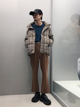 「Lui's（ルイス）のアイテム（ダウンジャケット/コート）」を使った、KOU SUEMATSUさん（メンズ・173cm）の冬コーディネート