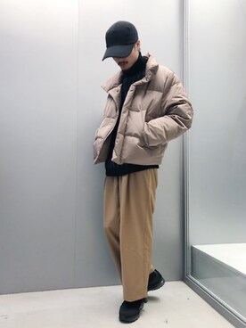 「Lui's（ルイス）のアイテム（ダウンジャケット/コート）」を使った、KOU SUEMATSUさん（メンズ・173cm）の冬コーディネート