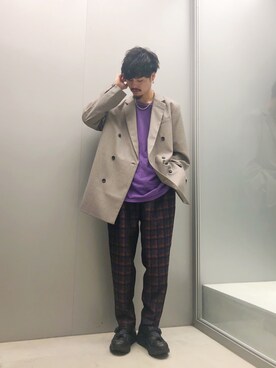「Lui's（ルイス）のアイテム（スニーカー）」を使った、KOU SUEMATSUさん（メンズ・173cm）の夏コーディネート