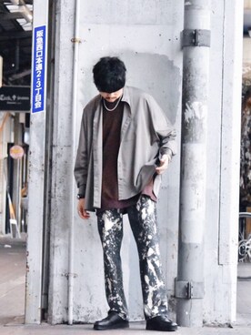 「lot holon（ロットホロン）のアイテム」を使った、KOU SUEMATSUさん（メンズ・173cm）の秋コーディネート