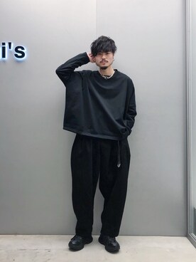 「Lui's（ルイス）のアイテム（スニーカー）」を使った、KOU SUEMATSUさん（メンズ・173cm）の春コーディネート