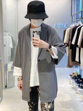 KOU SUEMATSUさん（メンズ・173cm）の春コーディネート