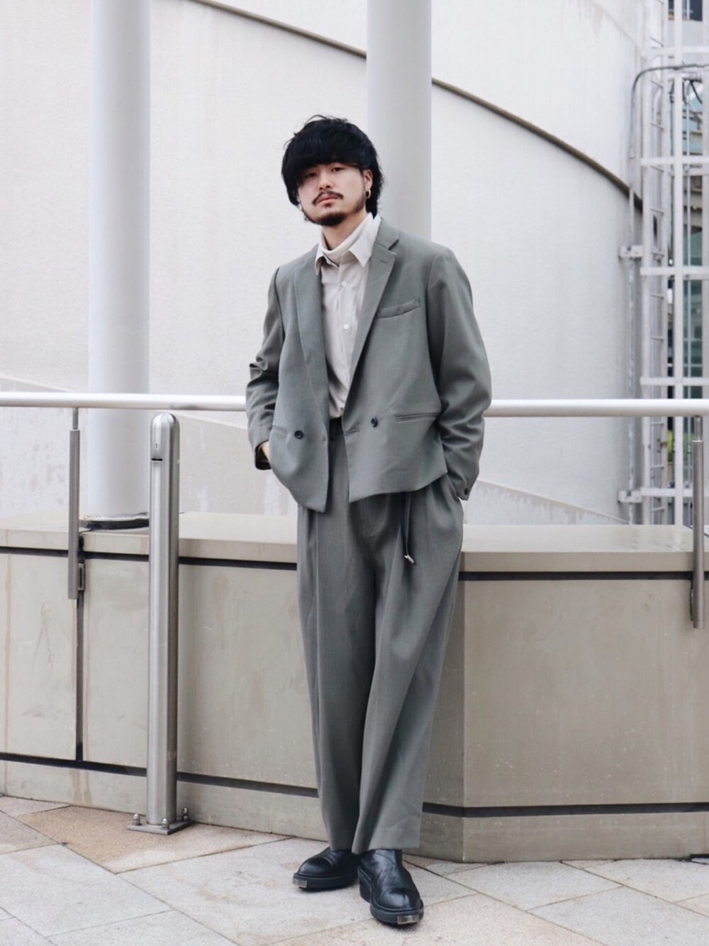 【4×4 21S/S】 ショートダブルジャケット　セットアップ　s 4×4 セットアップシリーズ 21S/S】 ショートダブルジャケットを