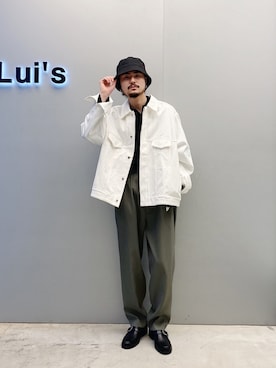 「Lui's（ルイス）のアイテム（デニムジャケット）」を使った、KOU SUEMATSUさん（メンズ・173cm）の春コーディネート