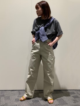 「Lee（リー）のアイテム（Tシャツ/カットソー）」を使った、ほしななさん（レディース・150cm）の春コーディネート