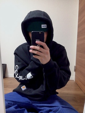 「RADIALL（ラディアル）のアイテム（帽子）」を使った、レオナルドさん（メンズ・170cm）の秋コーディネート