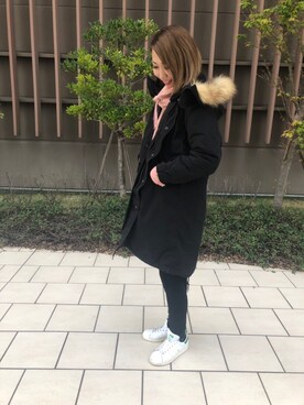 「テラスモール湘南」｜「アイテム（モッズコート）」を使った、とあちんめんさん（レディース・167cm）の冬コーディネート