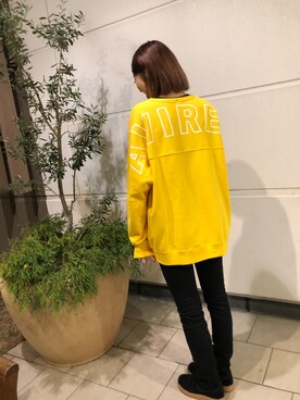 「テラスモール湘南」｜「アイテム（スウェット）」を使った、とあちんめんさん（レディース・167cm）の冬コーディネート