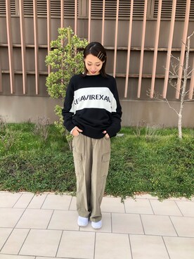 「テラスモール湘南」｜「アイテム（カーゴパンツ）」を使った、とあちんめんさん（レディース・167cm）の秋コーディネート