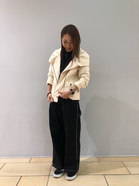 「テラスモール湘南」｜「アイテム（ブルゾン）」を使った、とあちんめんさん（レディース・167cm）の春コーディネート