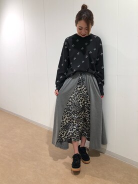 「テラスモール湘南」｜「アイテム（スカート）」を使った、とあちんめんさん（レディース・167cm）の春コーディネート