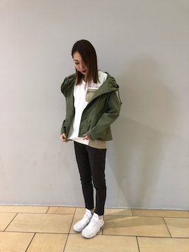 「テラスモール湘南」｜「アイテム（ブルゾン）」を使った、とあちんめんさん（レディース・167cm）の春コーディネート