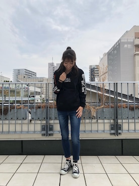 「テラスモール湘南」｜「アイテム（デニムパンツ）」を使った、とあちんめんさん（レディース・167cm）の夏コーディネート