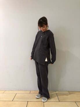 「テラスモール湘南」｜「アイテム（スウェット）」を使った、とあちんめんさん（レディース・167cm）の冬コーディネート