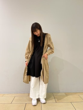 「テラスモール湘南」｜「アイテム（デニムパンツ）」を使った、とあちんめんさん（レディース・167cm）の春コーディネート
