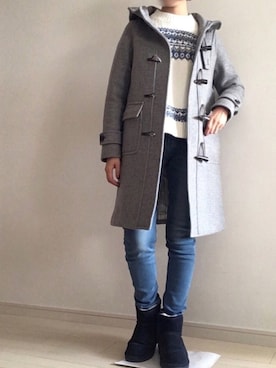 「BEARPAW（ベアパウ）のアイテム」を使った、akさん（レディース・162cm）の冬コーディネート