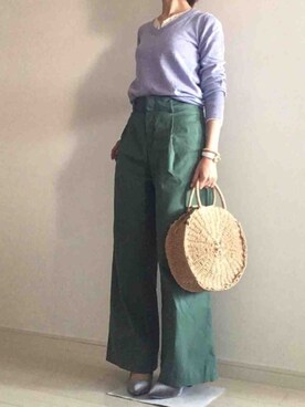 「ラベンダー」｜akさん（レディース・162cm）の春コーディネート