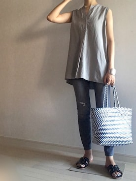 「STYLE DELI（スタイルデリ）のアイテム（アクセサリー）」を使った、akさん（レディース・162cm）の夏コーディネート