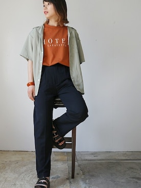 「Lafayette（ラファイエット）のアイテム」を使った、Lafayette CREWさん（レディース・160cm）の春コーディネート