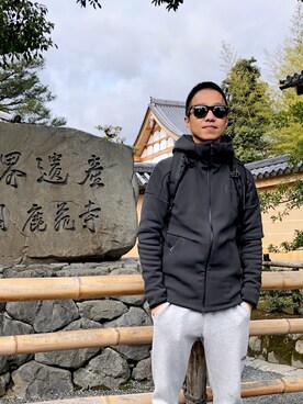 「adidas（アディダス）のアイテム（スタジャン）」を使った、SUNさん（メンズ・168cm）の秋コーディネート