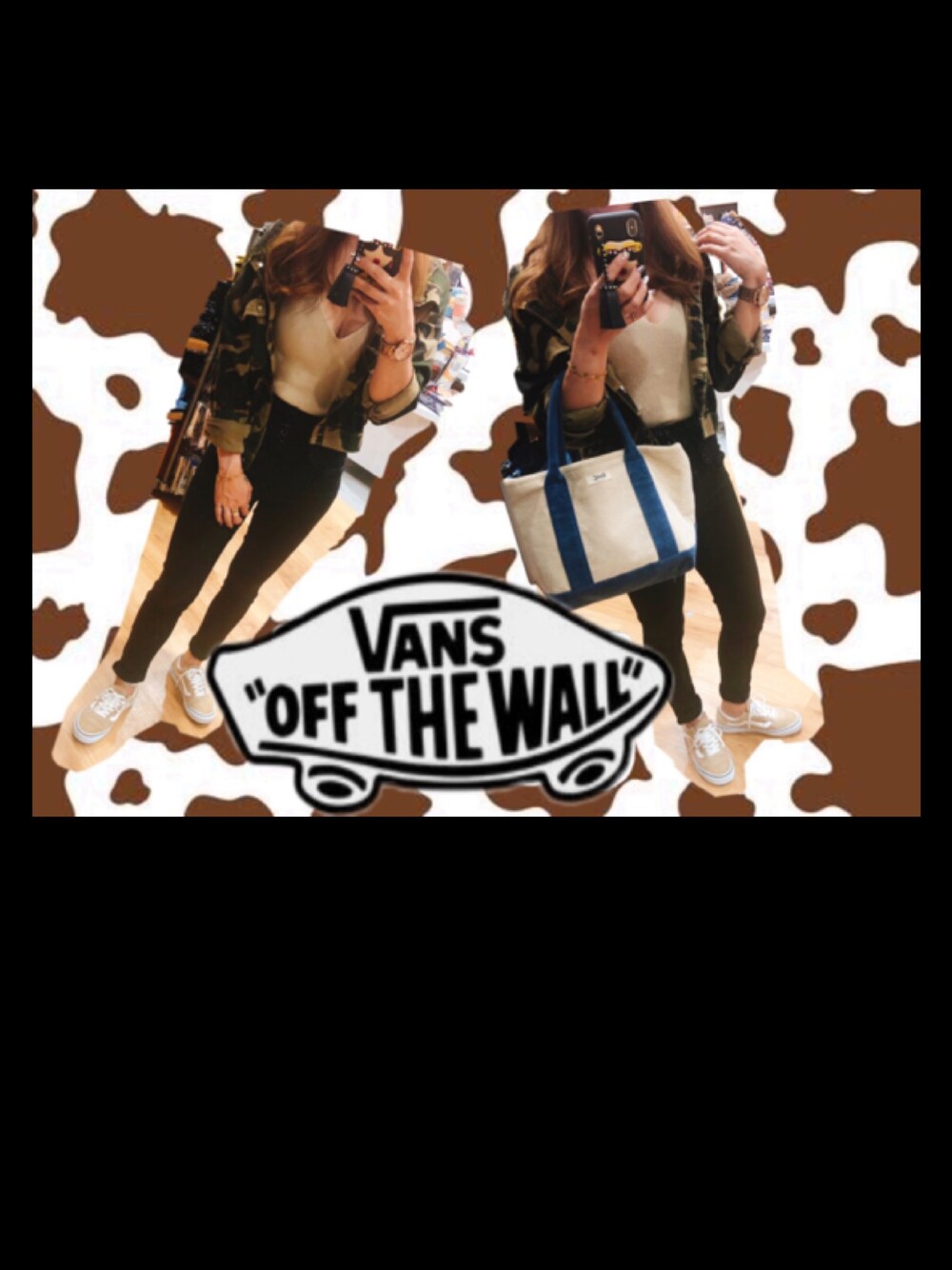 「VANS、カモフラ、ロンハーマン、出勤コーデ、秋コーデ、コーデュロイ」｜「RonHerman VINTAGEのアイテム（トートバッグ、ベージュ系）」を使った、8lucaさん（レディース・155cm）の秋コーディネートの1枚目の写真