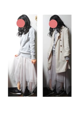 「AS KNOW AS plus（アズノゥアズプラス）のアイテム（トレンチコート）」を使った、A  u さん（レディース・153cm）の春コーディネート