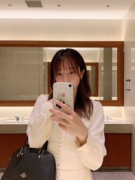 「ドレスアップ」｜「アイテム（オールインワン・サロペット）」を使った、Natsumiさん（レディース・156cm）の春コーディネート