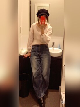 「WEGO（ウィゴー）のアイテム（キャスケット）」を使った、みさとさん（レディース・163cm）の冬コーディネート