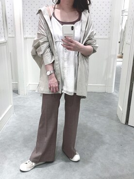 「へザー」｜「アイテム（スニーカー）」を使った、mさん（レディース・159cm）の春コーディネート