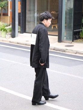 「ロールアップ」｜「アイテム（セットアップ）」を使った、ジョータローさん（メンズ・169cm）の秋コーディネート