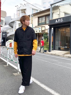 「PUMA」｜「アイテム（財布/小物）」を使った、ジョータローさん（メンズ・170cm）の秋コーディネート