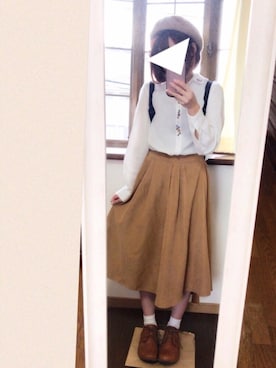 「青文字系」｜結衣さん（レディース・156cm）の秋コーディネート