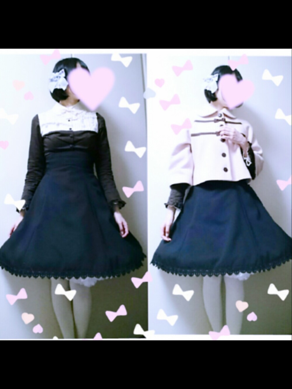 「春、spring、ロリィタ、ロリィタファッション、ロリータ、ロリータファッション、クラロリ、クラシカルロリータ、lolita、lolitafashion」｜「Innocent Worldのアイテム（スカート、ブラック系）」を使った、メロンギョウザさん（レディース・159cm）の春コーディネートの1枚目の写真