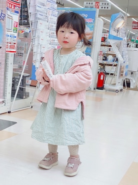 「BASE（ベース）のアイテム（ジャケット/アウター）」を使った、Sarasaさん（レディース・157cm）の春コーディネート