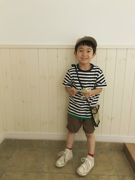 「コンバース」｜keiiさん（キッズ・110cm）の夏コーディネート