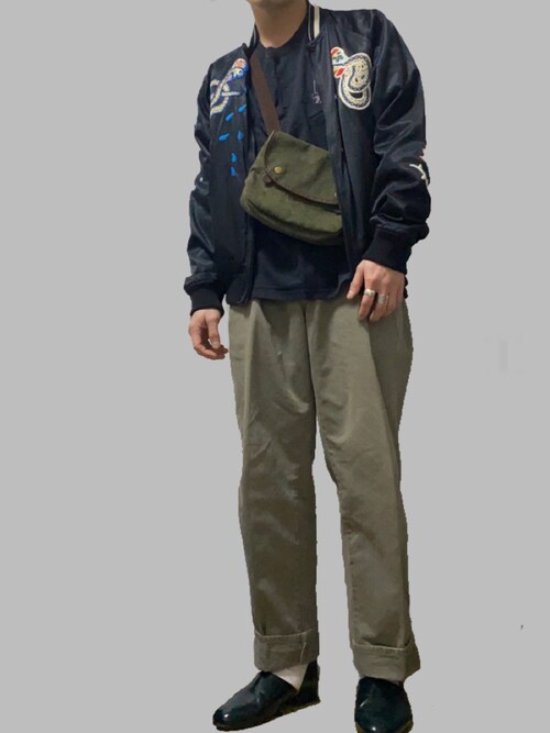 Diesel ディーゼル のスカジャンを使った人気ファッションコーディネート Sciaky