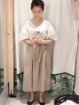 「iT（イット）のアイテム（トップス）」を使った、iamoさん（レディース・155cm）の春コーディネート