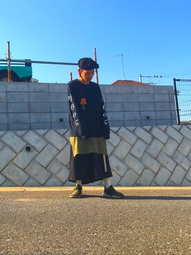 「SASQUATCHfabrix.（サスクワァッチファブリックス）のアイテム」を使った、takumi.さん（メンズ・165cm）の秋コーディネート