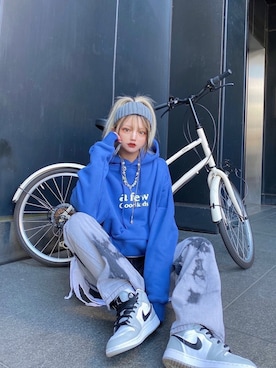 Never mind the XU / Chikashitsu+さん（レディース・157cm）の春コーディネート