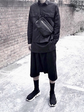 「IMMENSE（イメンス）のアイテム」を使った、ssgssさん（メンズ・175cm）の冬コーディネート
