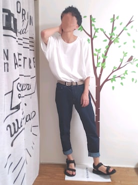 「コロナに負けない」｜「アイテム（サンダル）」を使った、Kousukeさん（メンズ・168cm）の夏コーディネート