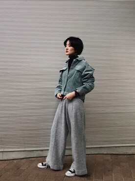 「CONVERSE（コンバース）のconverse（コンバース） ALL STAR OX（オールスターOX）（スニーカー）」を使った、ズさん（レディース・157cm）の冬コーディネート