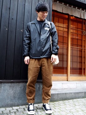 「VANS（バンズ）のアイテム（ブルゾン）」を使った、Tatsukiさん（メンズ・171cm）の秋コーディネート