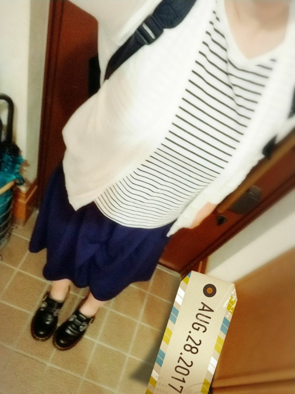 「ぽっちゃり、デブコーデ、チビデブ」｜「GUのアイテム（パンツ、ブルー系）」を使った、mmmさん（レディース・149cm）の夏コーディネートの1枚目の写真