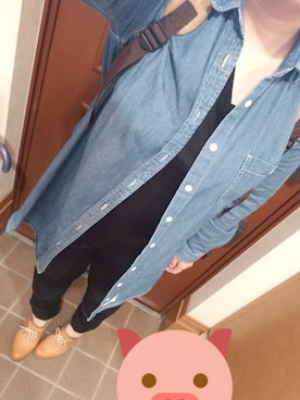 「アイテム（ブーティ、オレンジ系）」を使った、mmmさん（レディース・149cm）の秋コーディネート