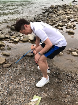 「CEBO（セボ）のアイテム」を使った、もやし小僧さん（メンズ・168cm）の夏コーディネート