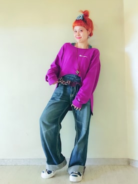 「Panamaboy（パナマボーイ）のアイテム（オールインワン・サロペット）」を使った、ミサキンヌさん（レディース・159cm）の秋コーディネート