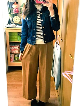 「adidas Originals（アディダスオリジナルス）のadidas originals アディダス stan smith スタンスミス black（スニーカー）」を使った、わかさぎさん（レディース・168cm）の春コーディネート