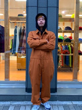 「STUSSY（ステューシー）のアイテム（その他アウター）」を使った、t-chiさん（メンズ・165cm）の冬コーディネート